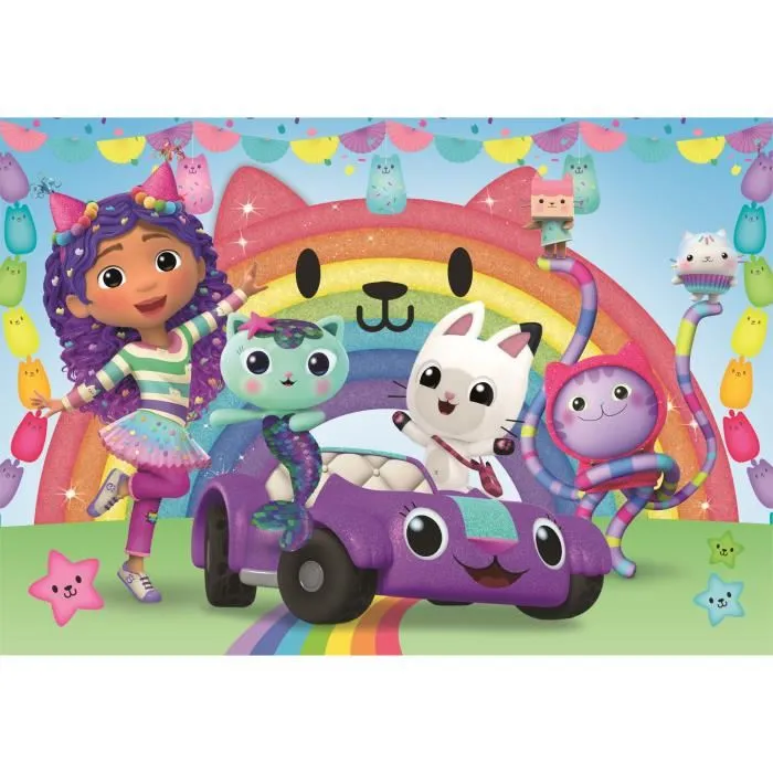 Clementoni - Puzzle Gabby et la maison magique - 2 puzzles de 60 pièces - Pour enfants dès 3 ans - Développe l'observation et la logique