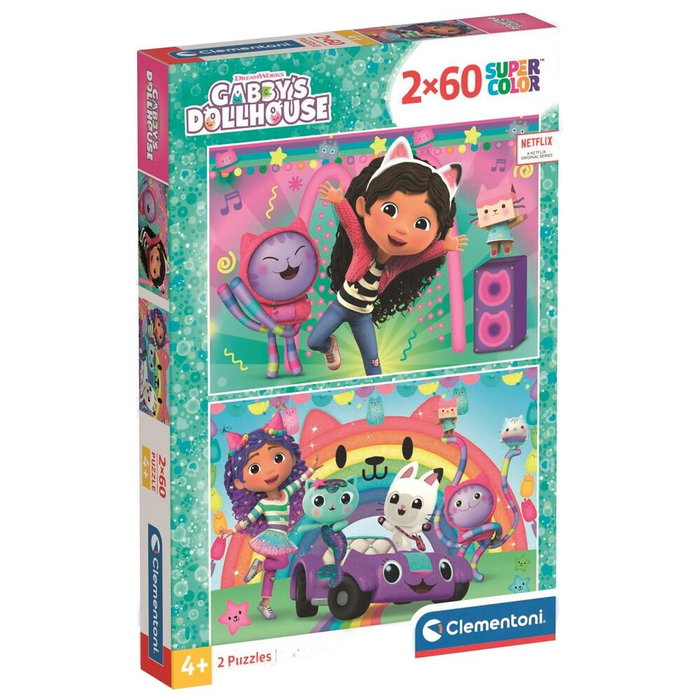 Clementoni Coffret de 2 Puzzles Gabby et la maison magique - 120 Pièces