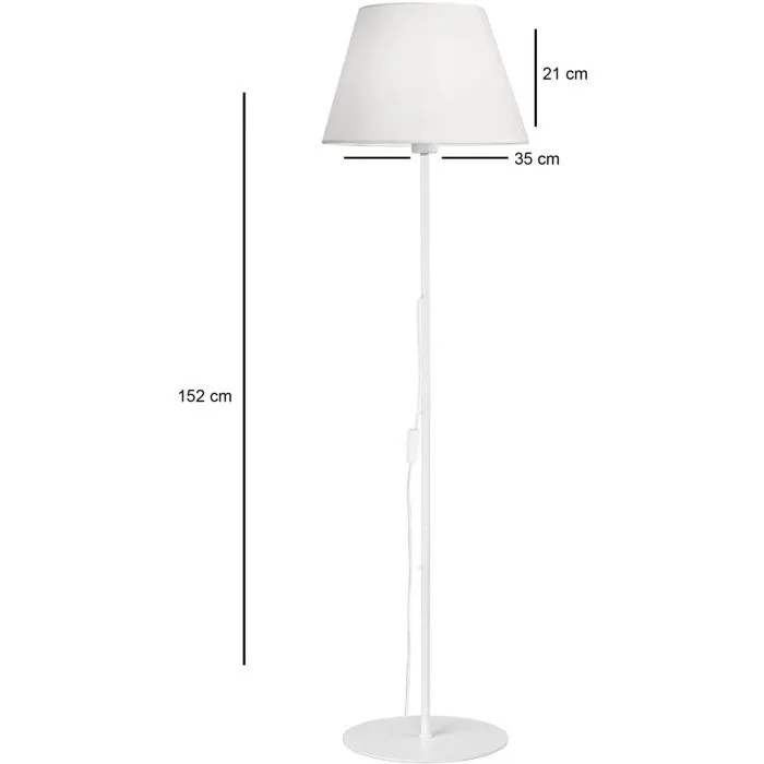 D By M.Red Lampadaire Blanc en Métal