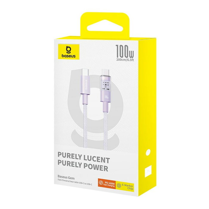 Baseus Câble USB-C vers USB-C P10373000511-01 Pourpre 2 m
