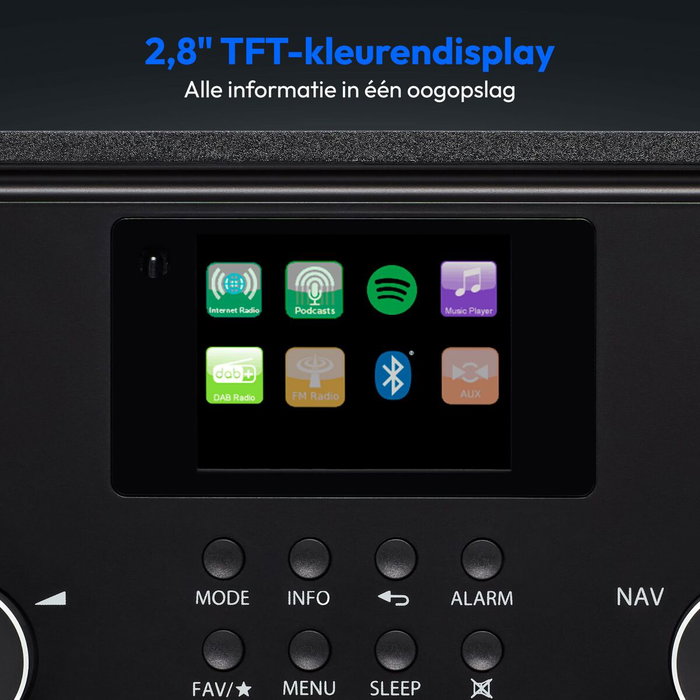Medion Radio Internet DAB Bluetooth 2x10W RMS Noir