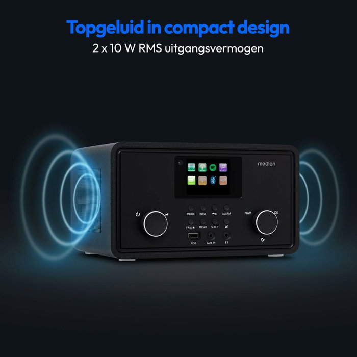 Medion Radio Internet DAB Bluetooth 2x10W RMS Noir