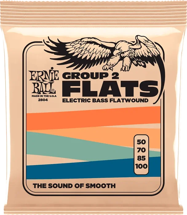 Ernieball Jeu de cordes électriques entorchées plates groupe II 50-105