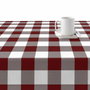 Nappe enduite antitache Belum Cuadros Bordeaux 150 x 150 cm Carreaux