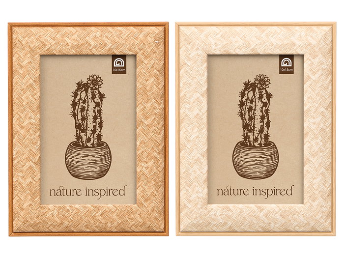 GIFTDECOR Lot de 24 cadres photo finition tressée 10x15cm Madera GIFTDECOR Lot de 24 cadres photo finition tressée 10x15cm Madera