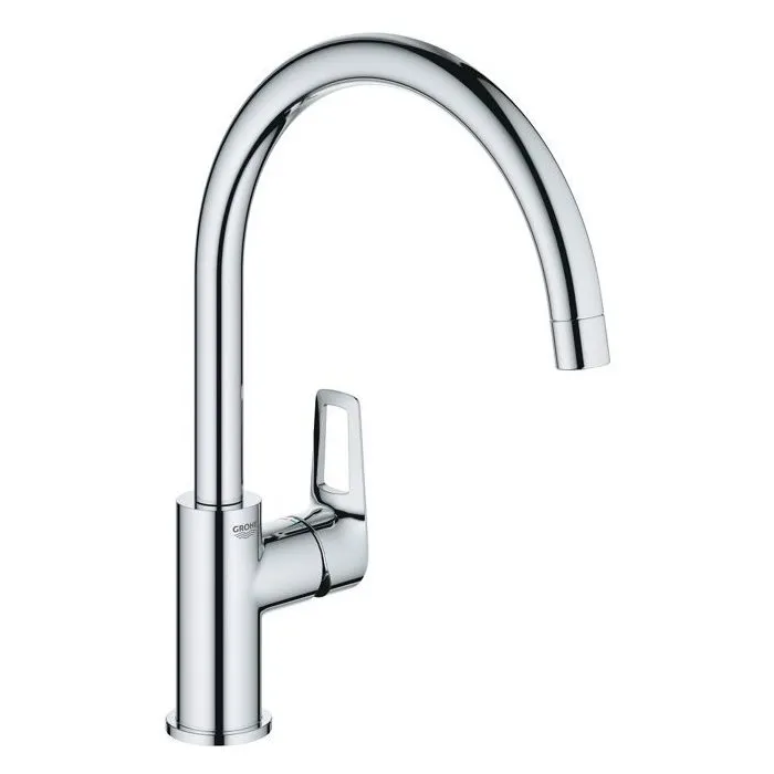 Grohe Robinet de cuisine monocommande BAULOOP 31368001, bec haut pivotant avec technologie FastFixation Plus pour installation rapide sans outils Grohe Robinet de cuisine monocommande BAULOOP 31368001, bec haut pivotant avec technologie FastFixation Plus pour installation rapide sans outils