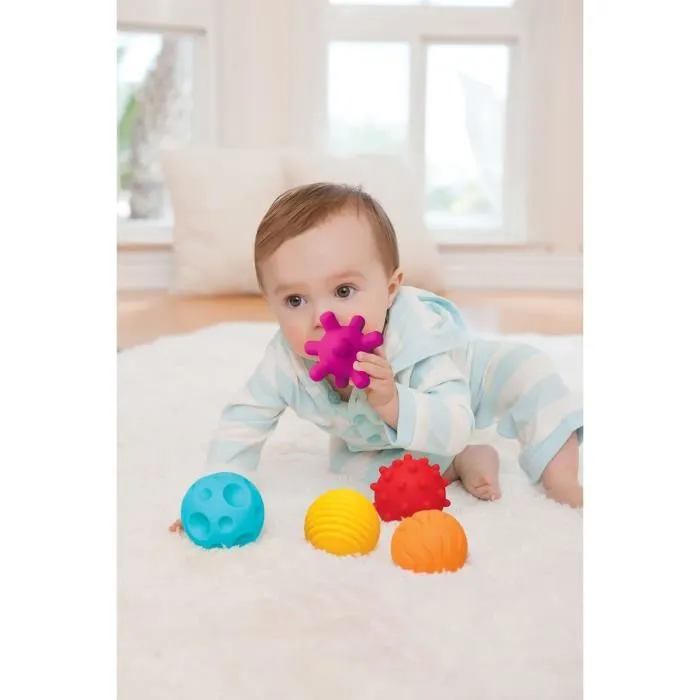 Infantino Lot de 6 balles sensorielles pour bébé à partir de 6 mois en plastique souple multicolore Infantino Lot de 6 balles sensorielles pour bébé à partir de 6 mois en plastique souple multicolore