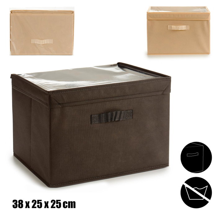 KIPIT Boîte pliable TNT 38x25x25 cm assortiment 3 couleurs KIPIT Boîte pliable TNT 38x25x25 cm assortiment 3 couleurs