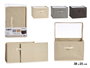 KIPIT Boîte pliable TNT 38x25x25 cm assortiment 3 couleurs