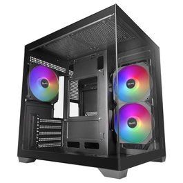 Mars Gaming MC-VIEW3 Boîtier PC MicroATX Mini Tower Noir Vitre Trempée ARGB USB-C