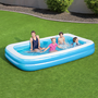 Bestway Piscine Gonflable Rectangulaire 2 Chambres 305x183x46 cm +3 Ans Jardin 54150