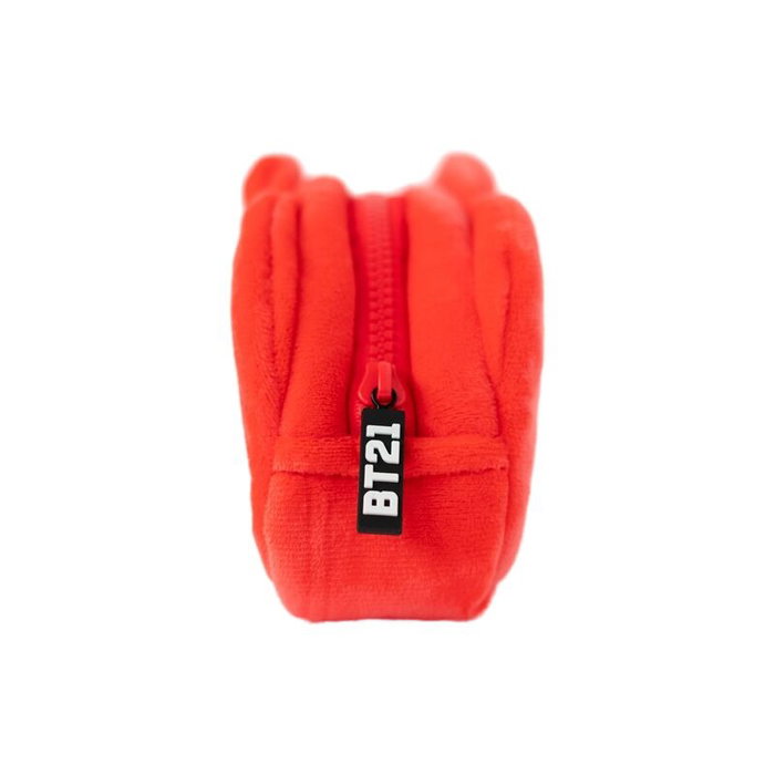 ERIK Sac à Tout en Peluche BT21 Tata - 20 cm avec Fermeture à Glissière