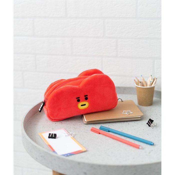 ERIK Sac à Tout en Peluche BT21 Tata - 20 cm avec Fermeture à Glissière