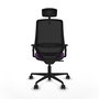 Piqueras y Crespo Chaise de Bureau Mardos Violet et Noir