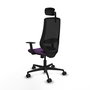 Piqueras y Crespo Chaise de Bureau Mardos Violet et Noir