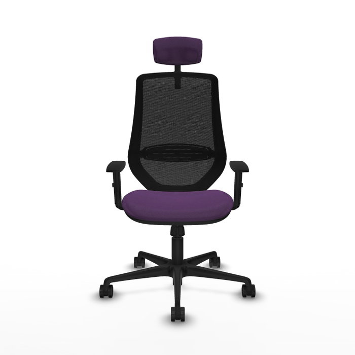 Piqueras y Crespo Chaise de Bureau Mardos Violet et Noir