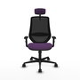 Piqueras y Crespo Chaise de Bureau Mardos Violet et Noir