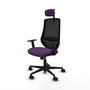 Piqueras y Crespo Chaise de Bureau Mardos Violet et Noir