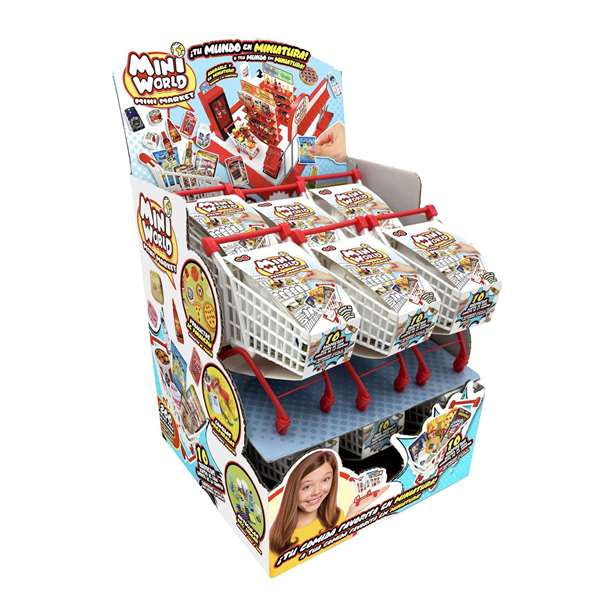 Bizak Mini World Carrito de la compra - Chariot de courses avec 10 accessoires surprise - Modèles assortis Bizak Mini World Carrito de la compra - Chariot de courses avec 10 accessoires surprise - Modèles assortis