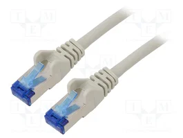 GOOBAY Cordon de raccordement S/FTP Cat 6a RJ45 2m Gris