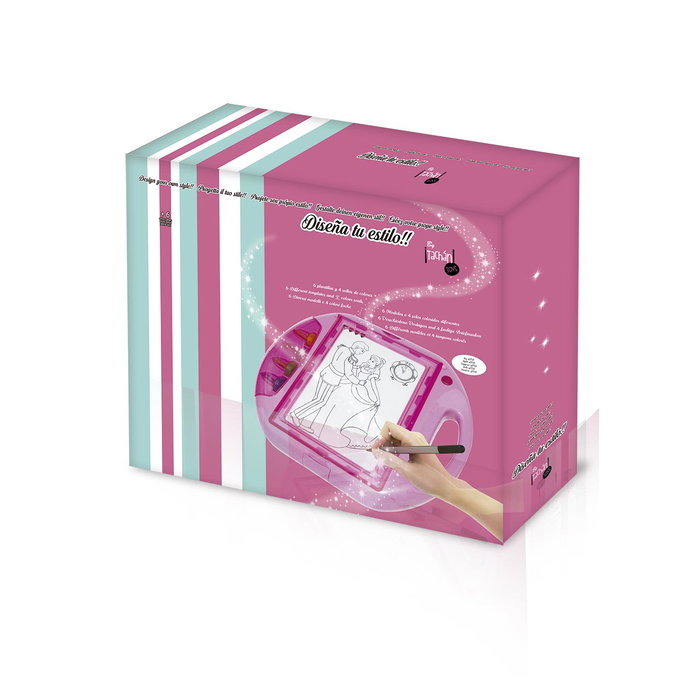 TACHAN - Estudio De Moda Con Luz - Tableau lumineux de dessin et de créativité pour enfants, jouet éducatif pour créer des styles et des ensembles (+6 ans) TACHAN - Estudio De Moda Con Luz - Tableau lumineux de dessin et de créativité pour enfants, jouet éducatif pour créer des styles et des ensembles (+6 ans)