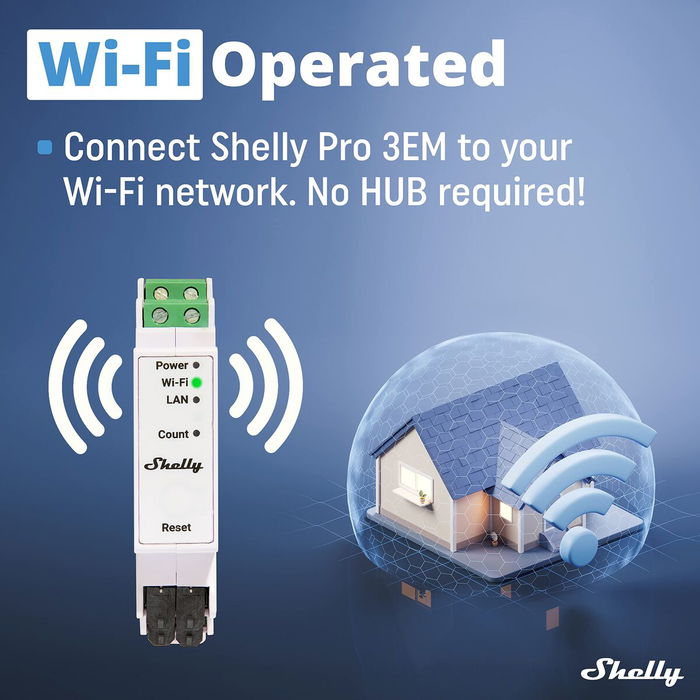 Module interrupteur Wi-Fi Shelly PRO 3EM 120A Wi-Fi