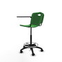 Tabouret Taburete Robledo Pivotant Chlorure de polyvinyle Vert Structure polyamide noire Non applicable Sans appui-tête Roulettes en nylon 50 mm