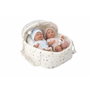 Arias Poupée Bébé Elegance 26 cm avec Panier et Sac