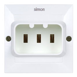 Simon Base de prise encastrable 2P+T 25A blanche pour cuisine
