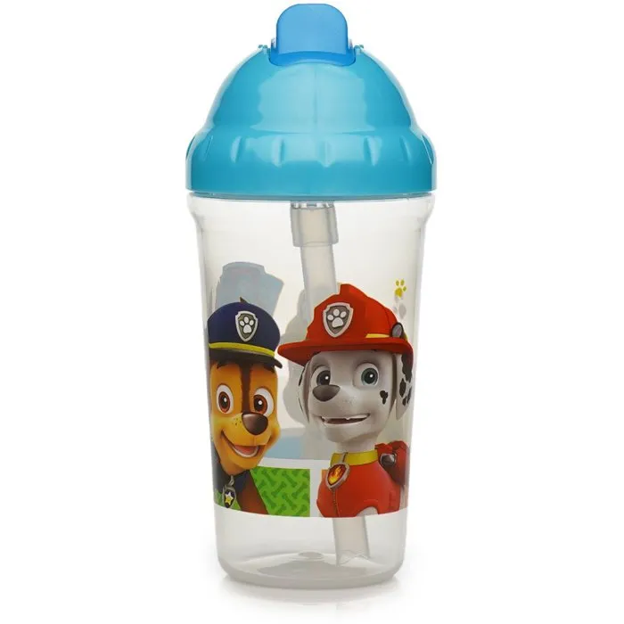 Thermobaby Tasse à Paille Anti-Fuites Pat'Patrouille - 295 ml - Sans BPA - Aide à l'Autonomie - Design Enfant