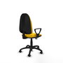PIQUERAS Y CRESPO Chaise de bureau Algarra, tissu jaune, base polyamide noire