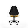 PIQUERAS Y CRESPO Chaise de bureau Algarra, tissu jaune, base polyamide noire