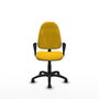 PIQUERAS Y CRESPO Chaise de bureau Algarra, tissu jaune, base polyamide noire