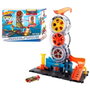 Hot Wheels - Circuit City Tienda de Neumáticos HDP02 avec magasin de pneus, rampe et ascension manuelle - Jouet de course et cascade - Âge recommandé : +4 ans