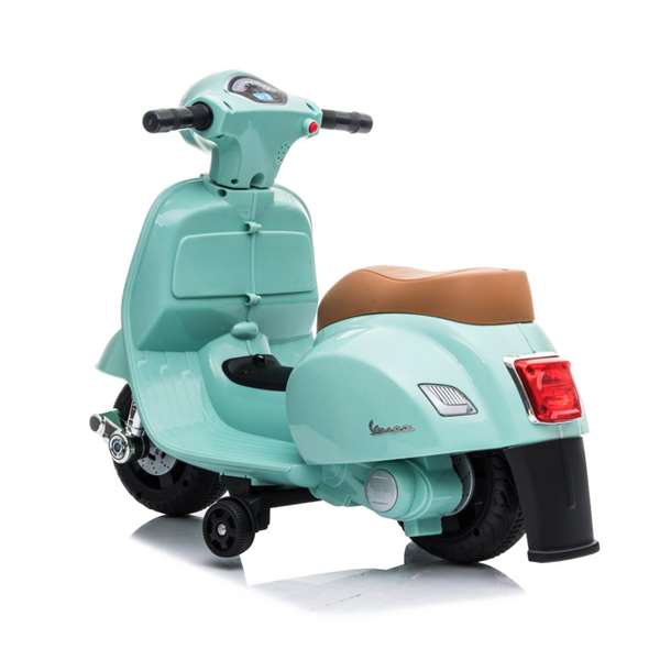 Ociotrends Mini Vespa MP-6V 4Ah - Véhicule électrique pour enfant 3+ ans, son et lumières, moto jouet verte olive