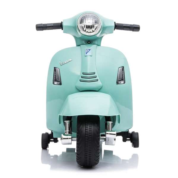 Ociotrends Mini Vespa MP-6V 4Ah - Véhicule électrique pour enfant 3+ ans, son et lumières, moto jouet verte olive