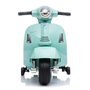 Ociotrends Mini Vespa MP-6V 4Ah - Véhicule électrique pour enfant 3+ ans, son et lumières, moto jouet verte olive