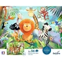 Sentosphere - 2 Puzzles Animaux Sauvages de 24 Pièces - Jeu d'Observation, Mémoire et Logique - À partir de 3 ans