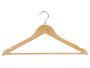 KIPIT Set de 8 perchas en bois naturel Marron