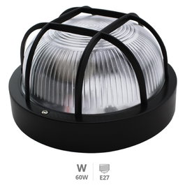 GSC Evolution Applique ronde en plastique Noir E27 60W