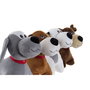 Jouet Peluche Home ESPRIT Blanc Marron Gris Polyester Chien 22 x 21 x 26 cm (4 Unités)