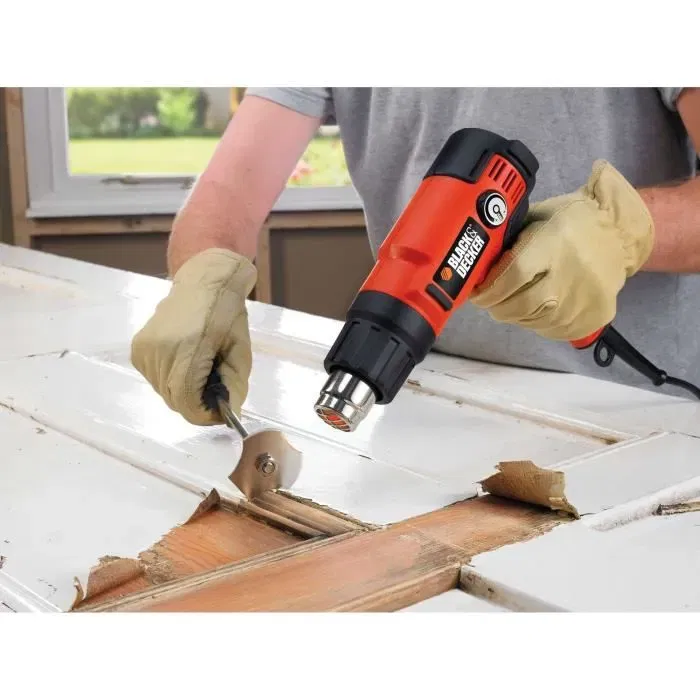 BLACK+DECKER Décapeur thermique KX2200K-QS, 2200W, température réglable 65-645°C, 2 débits d'air 360/720 L/min