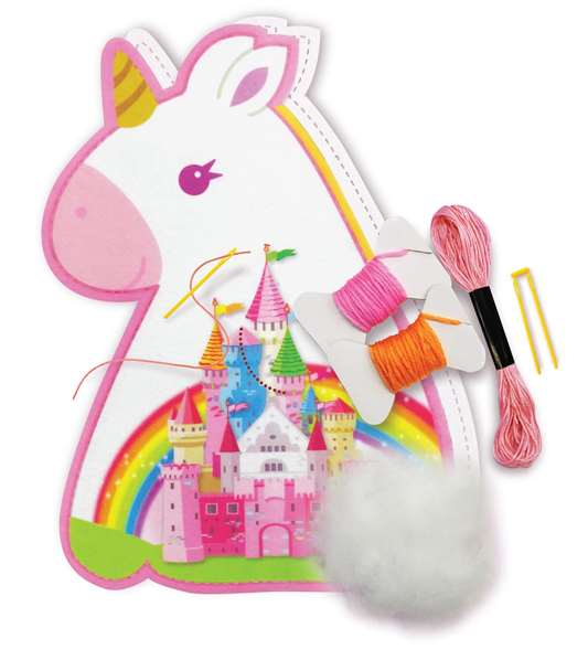 Hape Kidz Maker - Kit de création coussin licorne pour enfants, 27.5 x 20.5 x 5.5 cm - Âge recommandé : 5 ans et plus