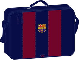 Safta - Sac à dos scolaire F.C. Barcelona 1er équipement 23/24 38x28x6 cm en polyester 600D - Couleur bleu marine et rouge