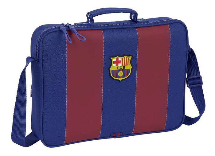 Safta - Sac à dos scolaire F.C. Barcelona 1er équipement 23/24 38x28x6 cm en polyester 600D - Couleur bleu marine et rouge