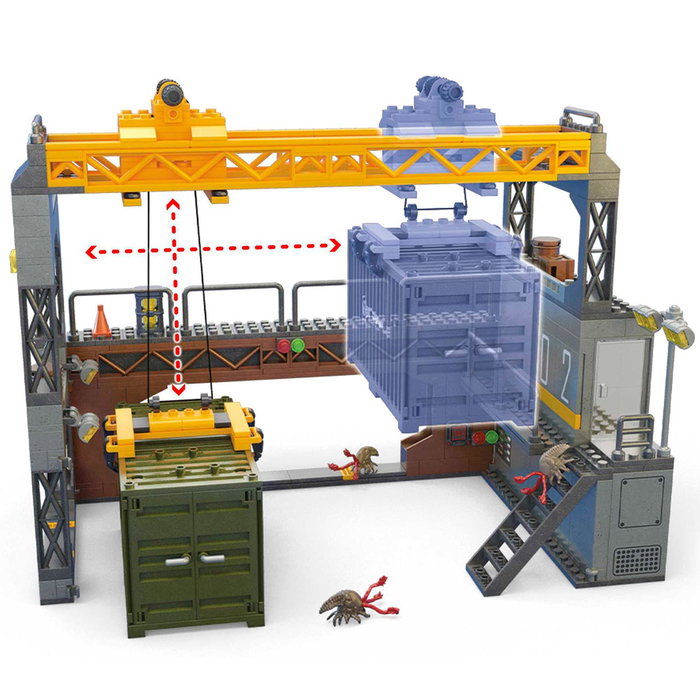 Mega Bloks - Mega Halo Avalanche in the Traxus Tower Hnc59 - Ensemble de construction modulaire avec grue fonctionnelle - 634 pièces - Compatible avec les principales marques