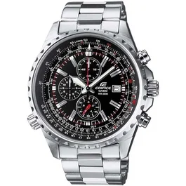 Casio EDIFICE - Montre Homme Analogique Acier Inoxydable Gris - Chronographe, Étanche 100m, Quarts