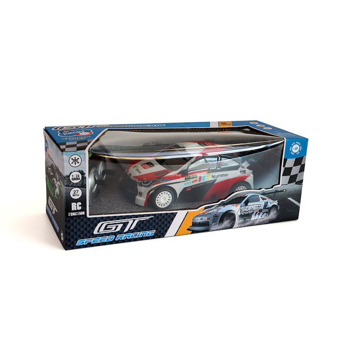 Tachan Véhicule Racing T01017 1:24 Radiocommandé - Blanc et Rouge - Jouet Enfants +6 Ans