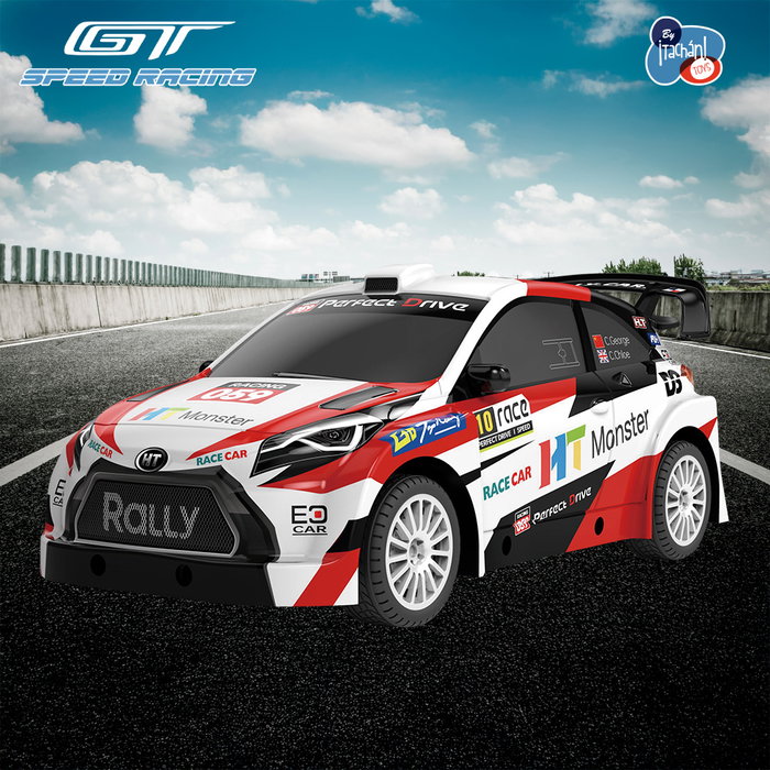 Tachan Véhicule Racing T01017 1:24 Radiocommandé - Blanc et Rouge - Jouet Enfants +6 Ans