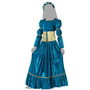 Costume Reine Médiéval Fille 7-9 Ans Azur - Robe et Diadème